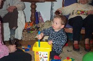Oli playing with his lego