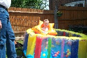 In the paddling pool with star ring