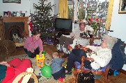 Oli with Mum, Nanna, Grandpa and Granan on Boxing Day 