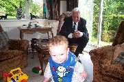 Oli and Great Grandad - 15th July