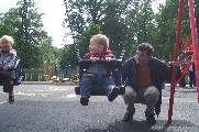 Oli having a swing in Hyde Park - 25th May